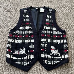 Disney! Vintage Classic 101 Dalmatians Appliqué Vest! 80’s!!!